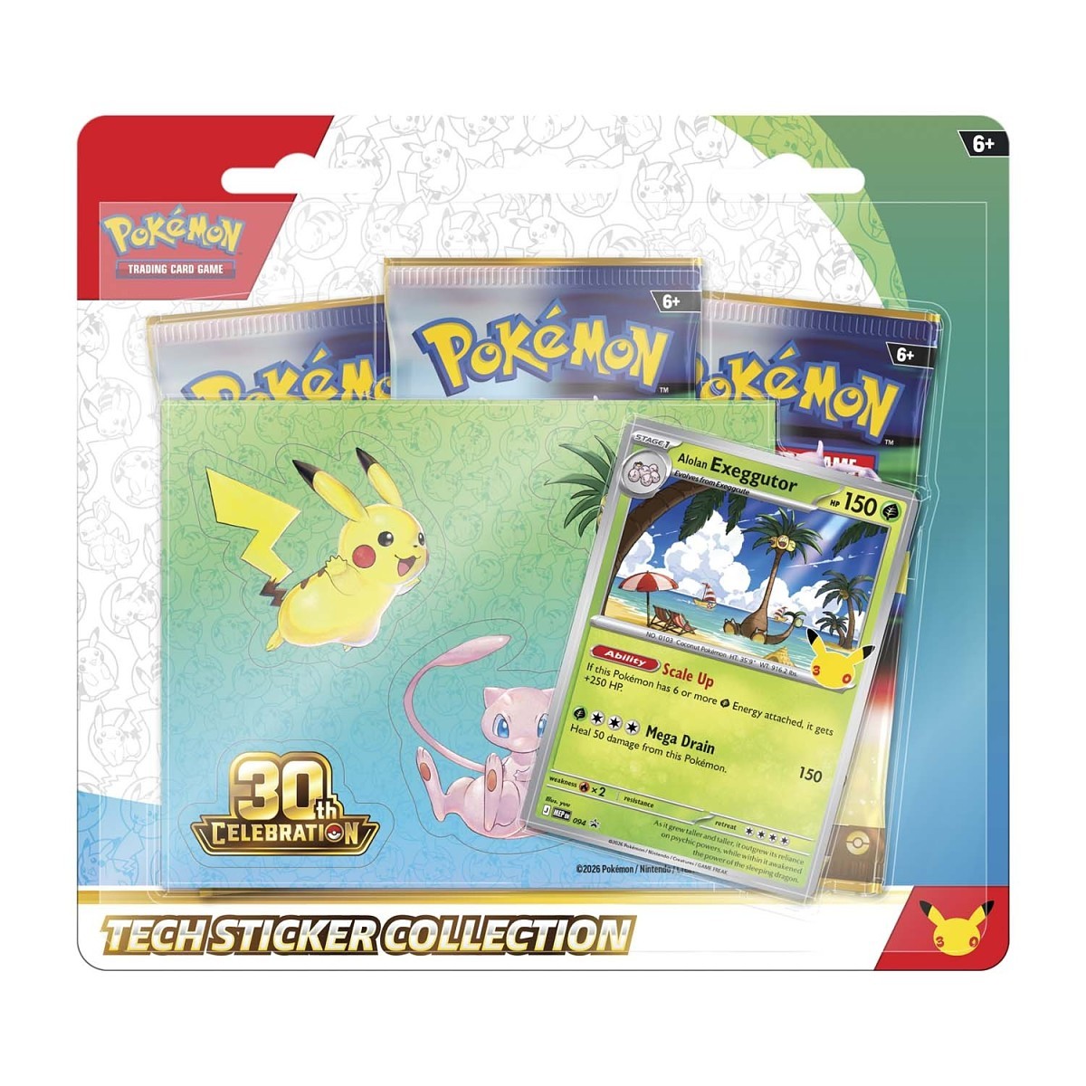 Pokémon TCG 30th Celebration Tech Sticker Collection – Alolan Exeggutor